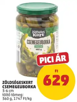 PENNY Zöldségeskert csemegeuborka ajánlat