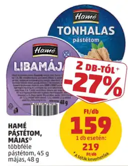 PENNY Hamé pástétom, májas* ajánlat