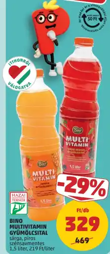 PENNY Bino multivitamin gyümölcsital ajánlat