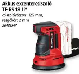 Bauhaus Einhell akkus excentercsiszoló ajánlat