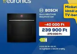 Euronics Bosch beépíthető sütő ajánlat