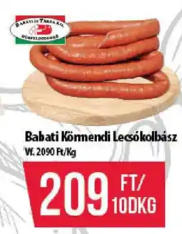 Coop Babati körmendi lecsókolbász ajánlat