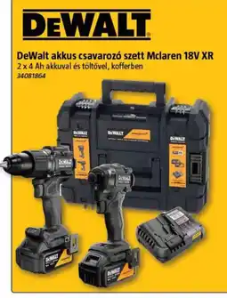 Bauhaus DeWalt akkus csavarozo szett mclaren 18v xr ajánlat