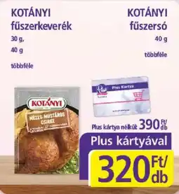 PlusMarket Kotányi fűszerkeverék ajánlat