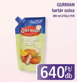 PlusMarket Gurman tartar sos ajánlat