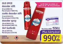 PlusMarket old spice dezodor stift ajánlat