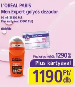 PlusMarket L'oreal paris men expert golyos dezodor ajánlat