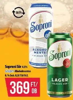 Coop Soproni sör ajánlat