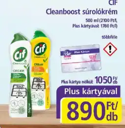 PlusMarket Cif cleanboost súrolókrem ajánlat