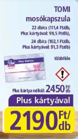 PlusMarket Tomi mosókapszula ajánlat