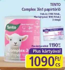 PlusMarket Tento complex 3in1 papírtörlő ajánlat