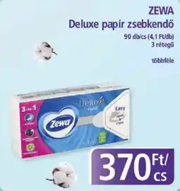 PlusMarket Zewa deluxe papír zsebkendő ajánlat