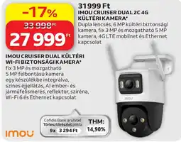 Auchan Imou cruiser dual kültéri wi-fi biztonsági kamera ajánlat