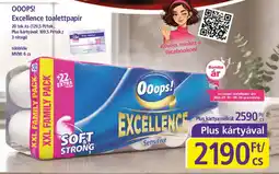 PlusMarket Ooops! Excellence toalettpapír ajánlat