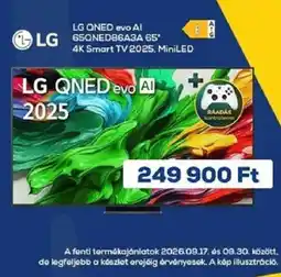 Euronics lg qned evo ai 65qned86a3a 65" 4k smart tv 2025, miniled ajánlat