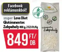 Coop Love Diet gluténmentes zabpehely ajánlat