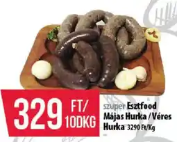 Coop szuper Esztfood Májas Hurka ajánlat