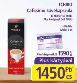 PlusMarket Tchibo Cafissimo kávékapszula ajánlat
