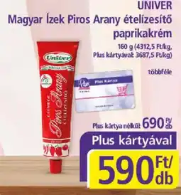 PlusMarket Univer magyar ízek piros arany ételízesítő paprikakrém ajánlat