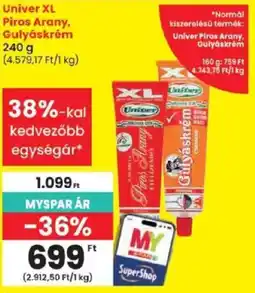 Spar Univer piros arany gulyaskrem ajánlat