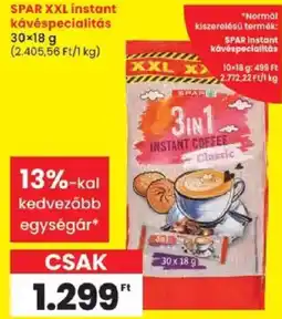 Spar spar xxl instant kávéspecialitás ajánlat