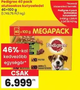 Spar Pedigree alutasakos kutyaeledel ajánlat