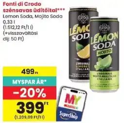 Spar Fonti di Crodo szénsavas üdítőital ajánlat