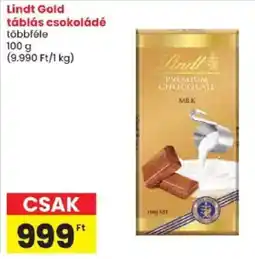 Spar Lindt Gold táblás csokoládé ajánlat