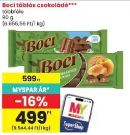 Spar Boci táblás csokoládé ajánlat