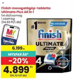 Spar Finish mosogatógép-tabletta Ultimate Plus All in 1 ajánlat
