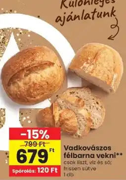 Spar Vadkovászos félbarna vekni ajánlat