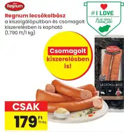 Spar Market Regnum lecsókolbász ajánlat
