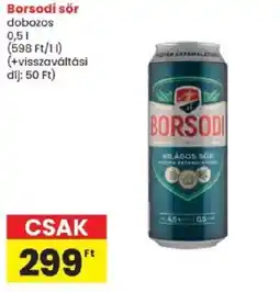 Spar Borsodi sör ajánlat