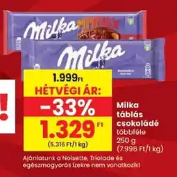 Spar Milka táblás csokoládé ajánlat