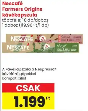 Spar Market Nescafe farmers origins kávékapszula ajánlat