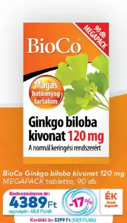 Gyöngy Patikák BioCo ginkgo biloba kivonat ajánlat
