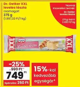 Spar Dr. Oetker XXL leveles tészta ajánlat