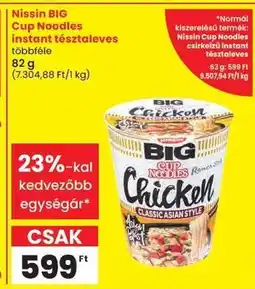 Spar Nissin BIG Cup Noodles instant tésztaleves ajánlat