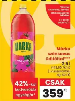 Spar Márka Szénsavas Üdítőital ajánlat