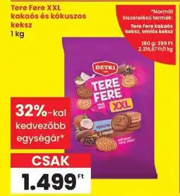 Spar Tere Fere XXL kakaós és kókuszos keksz ajánlat