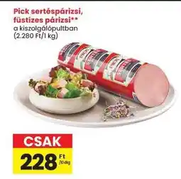 Spar Pick sertéspárizsi, füstízes párizsi ajánlat