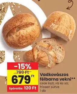 Spar Vadkovászos félbarna vekni ajánlat