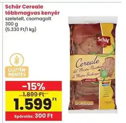 Spar Schär Cereale többmagvas kenyér ajánlat