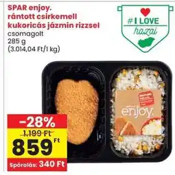 Spar SPAR enjoy. rántott csirkemell kukoricás jázmin rizzsel ajánlat
