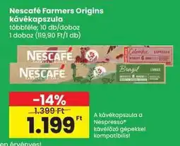 Spar Nescafé Farmers Origins kávékapszula ajánlat