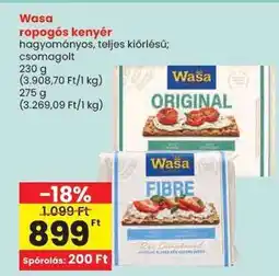Spar Wasa ropogós kenyér ajánlat