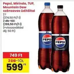 Spar Pepsi, Mirinda, 7UP, Mountain Dew szénsavas üdítőital ajánlat