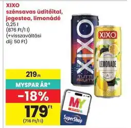 Spar XIXO szénsavas üdítőital, jegestea, limonádé ajánlat
