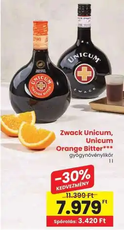 Spar Zwack Unicum, Unicum Orange Bitter ajánlat