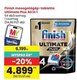 Spar Finish mosogatógép-tabletta Ultimate Plus All in 1 ajánlat